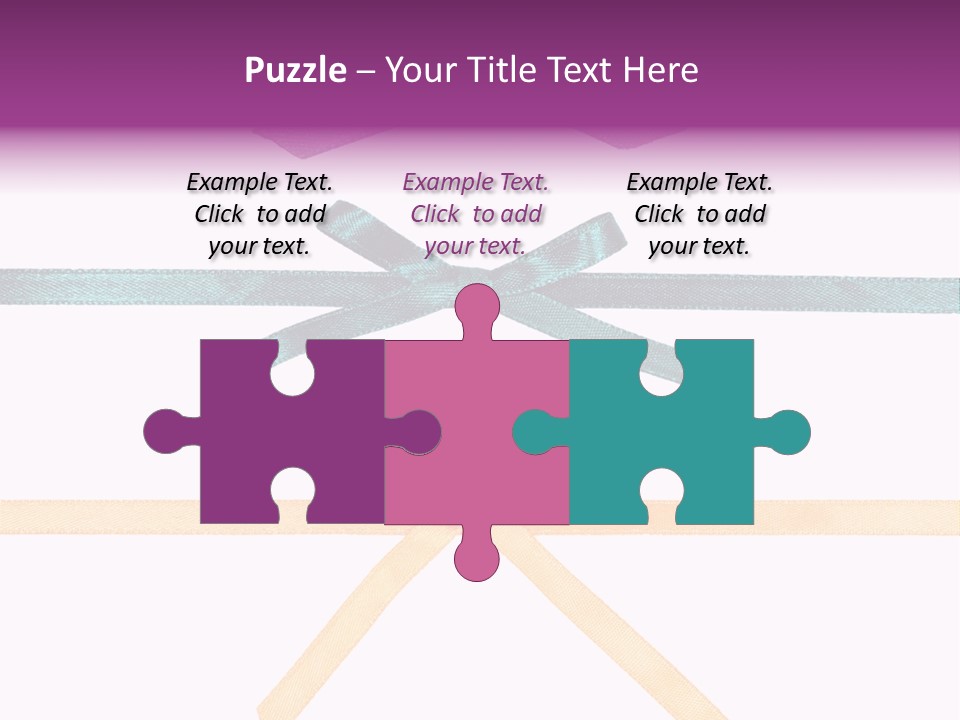 A Group Of Ribbons With A Name On Them PowerPoint Template