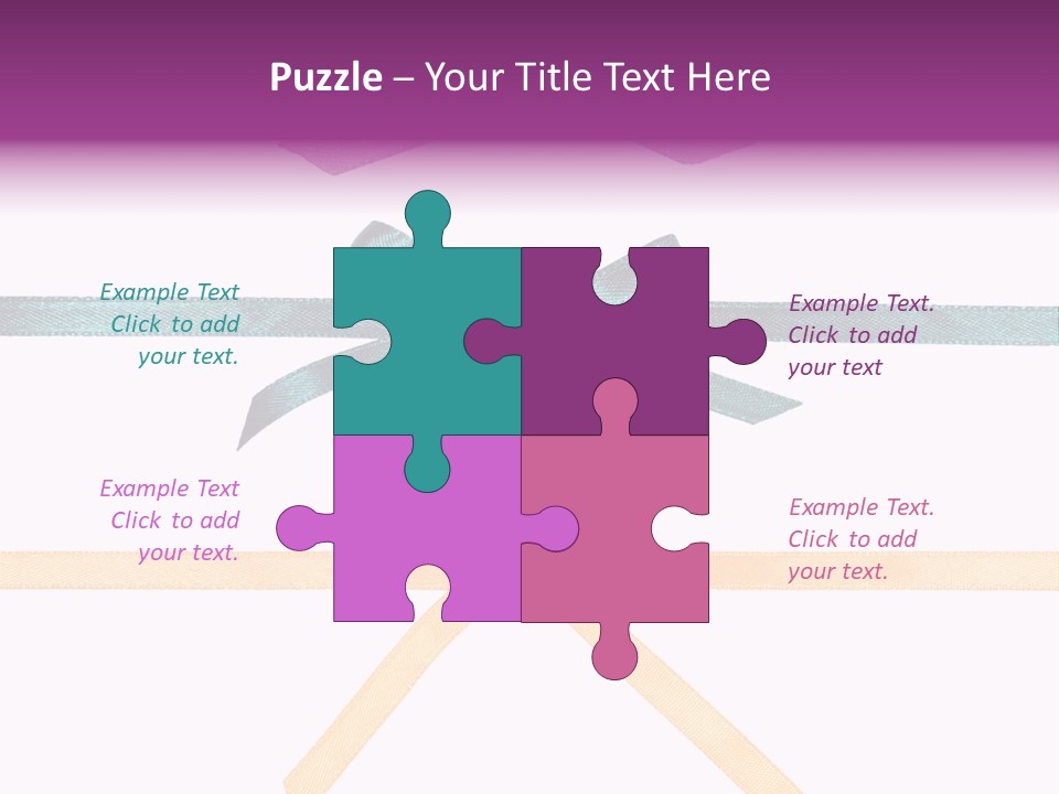 A Group Of Ribbons With A Name On Them PowerPoint Template