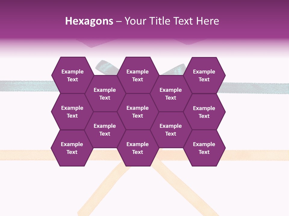 A Group Of Ribbons With A Name On Them PowerPoint Template