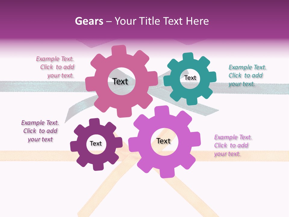 A Group Of Ribbons With A Name On Them PowerPoint Template