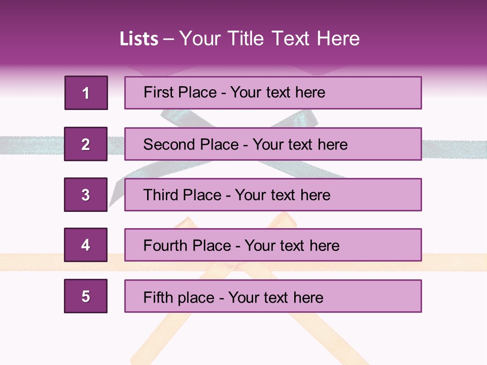 A Group Of Ribbons With A Name On Them PowerPoint Template