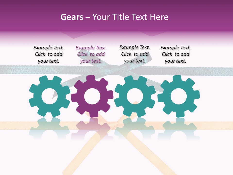 A Group Of Ribbons With A Name On Them PowerPoint Template