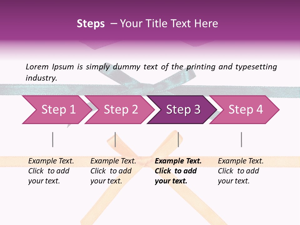 A Group Of Ribbons With A Name On Them PowerPoint Template
