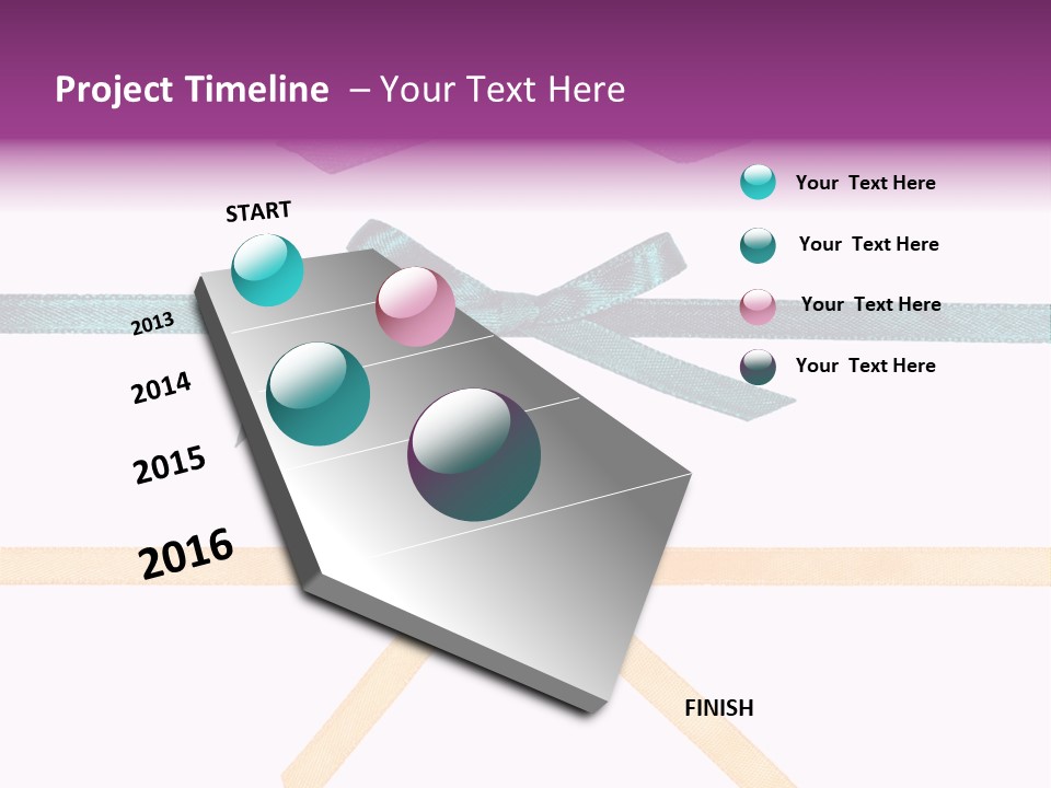 A Group Of Ribbons With A Name On Them PowerPoint Template