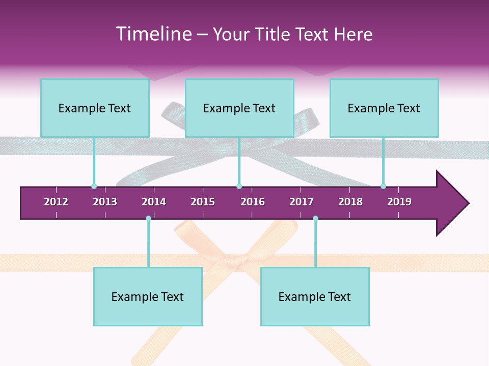 A Group Of Ribbons With A Name On Them PowerPoint Template