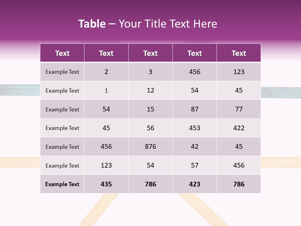 A Group Of Ribbons With A Name On Them PowerPoint Template