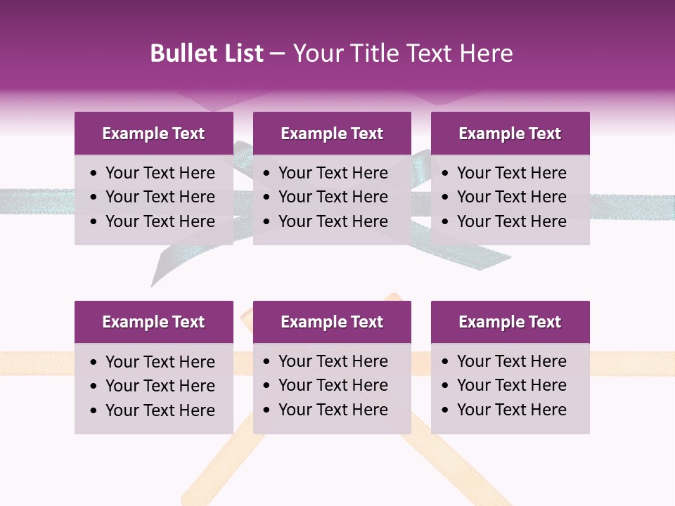 A Group Of Ribbons With A Name On Them PowerPoint Template