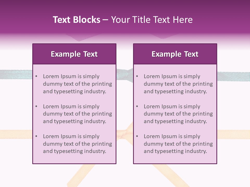 A Group Of Ribbons With A Name On Them PowerPoint Template