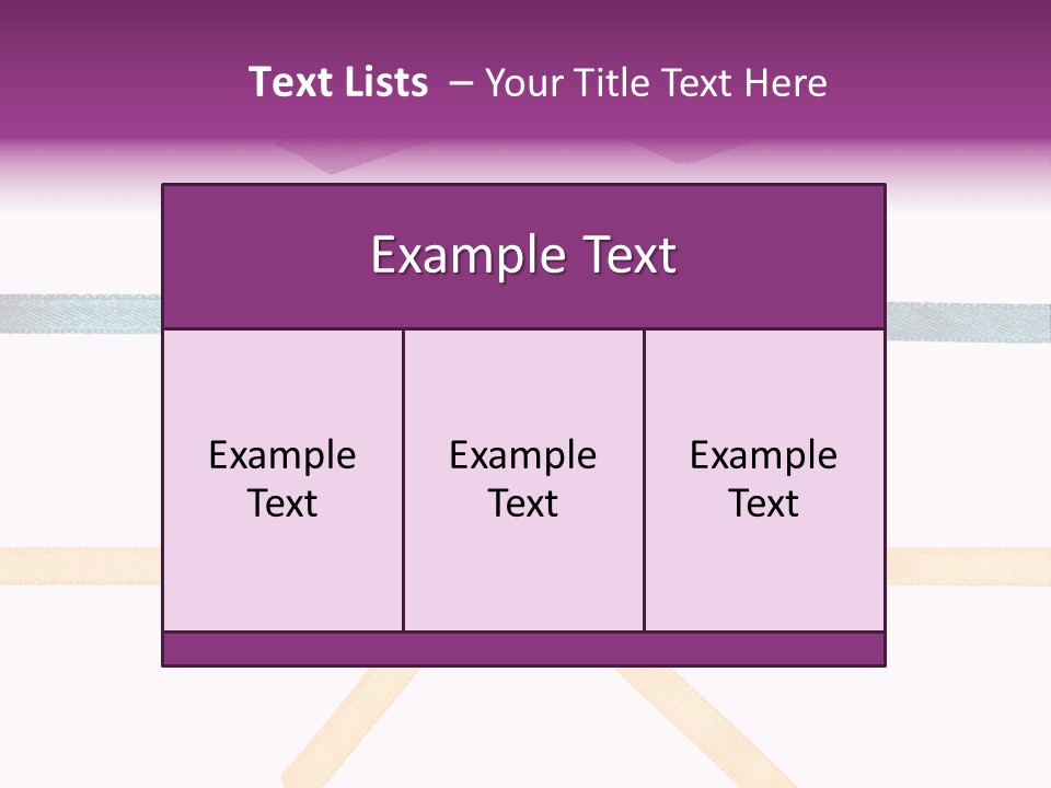 A Group Of Ribbons With A Name On Them PowerPoint Template