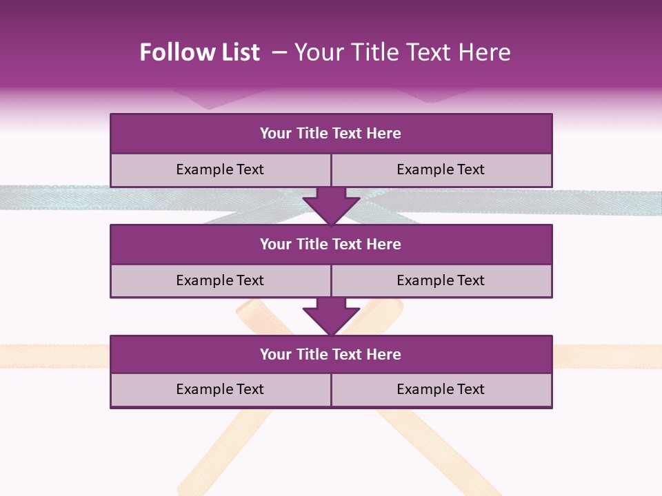 A Group Of Ribbons With A Name On Them PowerPoint Template