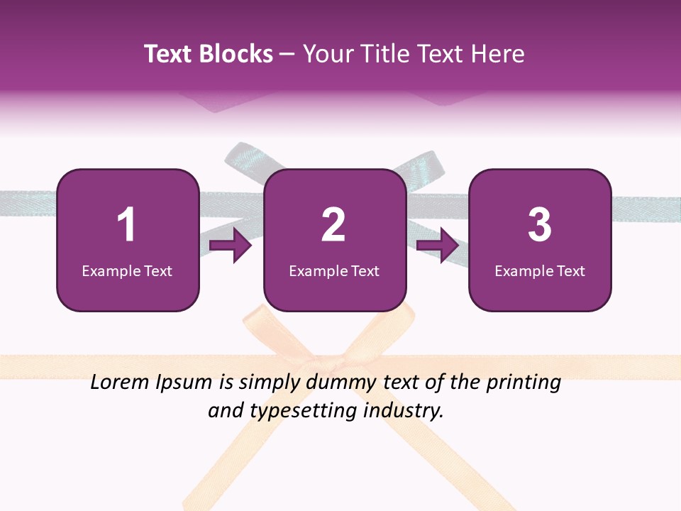 A Group Of Ribbons With A Name On Them PowerPoint Template