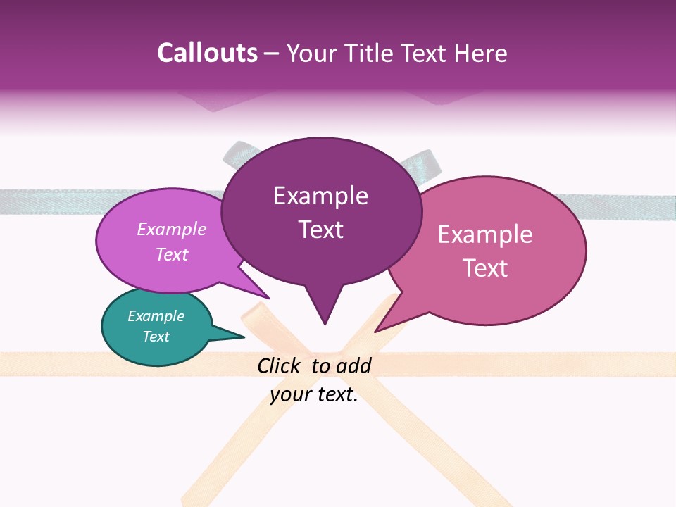 A Group Of Ribbons With A Name On Them PowerPoint Template