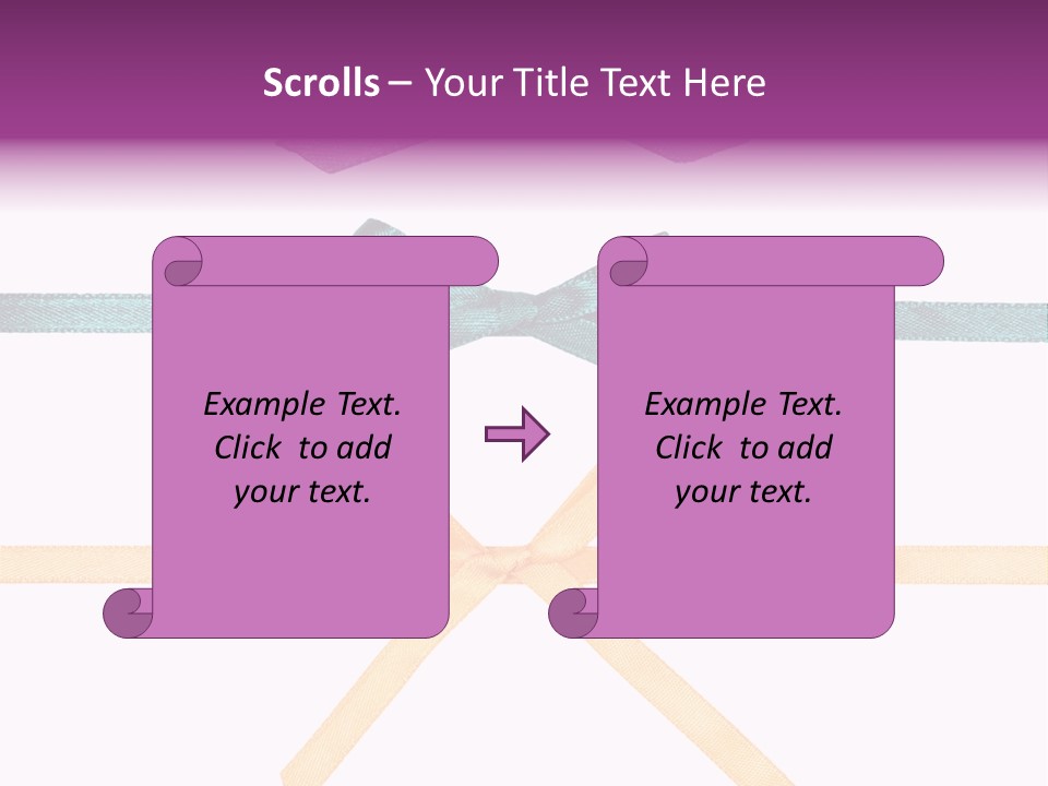 A Group Of Ribbons With A Name On Them PowerPoint Template