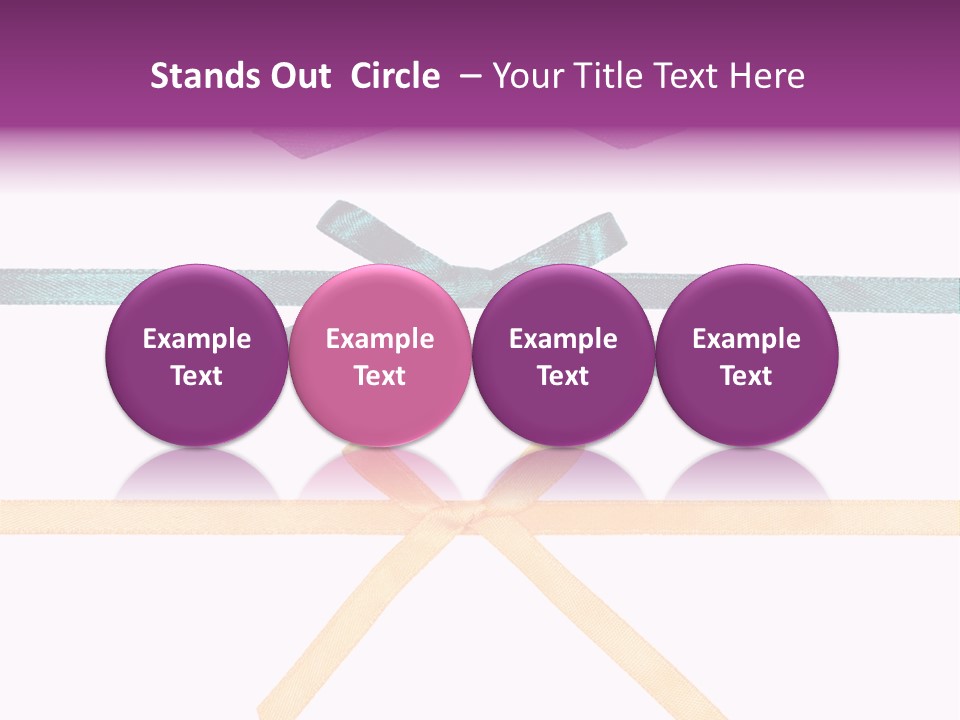 A Group Of Ribbons With A Name On Them PowerPoint Template