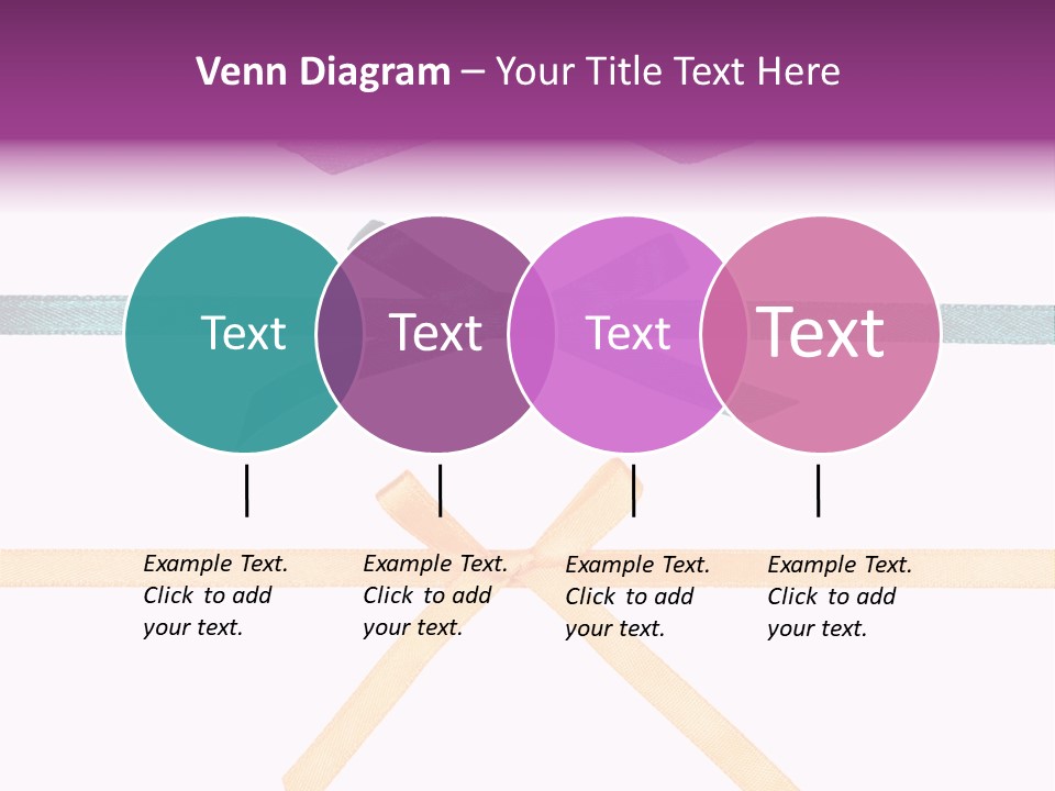 A Group Of Ribbons With A Name On Them PowerPoint Template