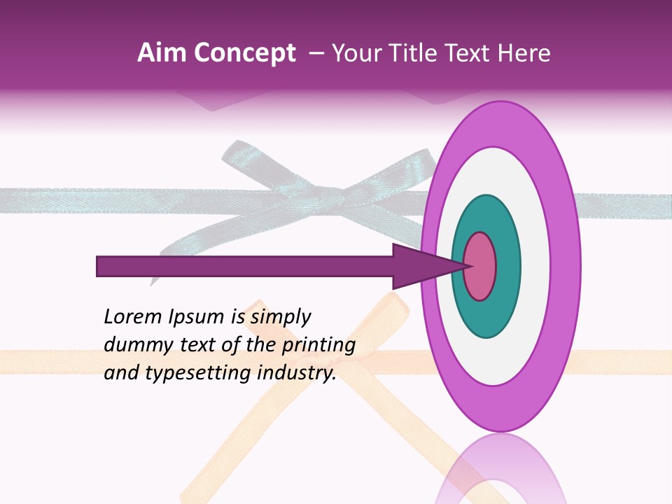 A Group Of Ribbons With A Name On Them PowerPoint Template