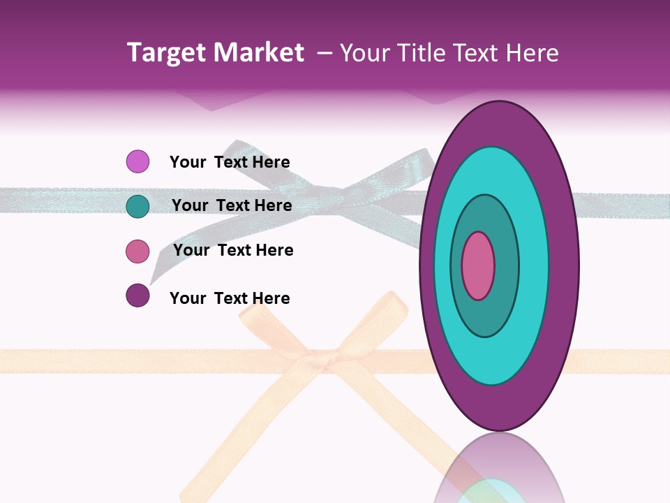 A Group Of Ribbons With A Name On Them PowerPoint Template