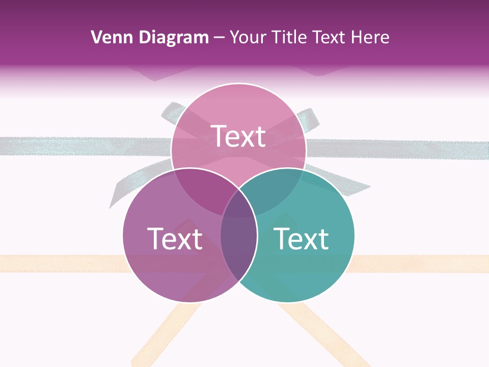 A Group Of Ribbons With A Name On Them PowerPoint Template