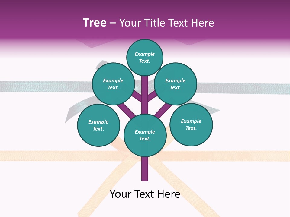 A Group Of Ribbons With A Name On Them PowerPoint Template