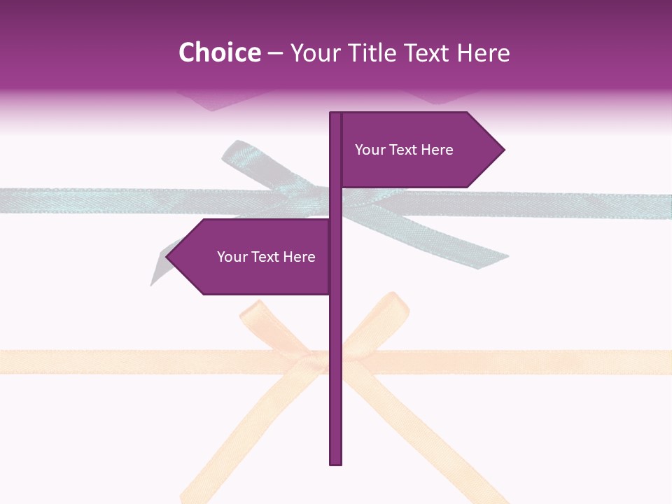 A Group Of Ribbons With A Name On Them PowerPoint Template