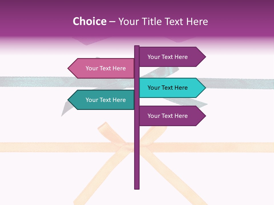 A Group Of Ribbons With A Name On Them PowerPoint Template