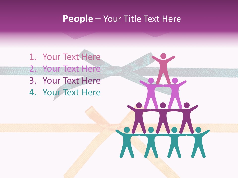 A Group Of Ribbons With A Name On Them PowerPoint Template