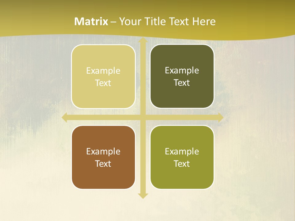 A Green And Yellow Background With Trees In The Background PowerPoint Template