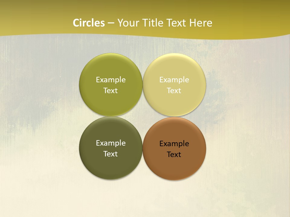 A Green And Yellow Background With Trees In The Background PowerPoint Template