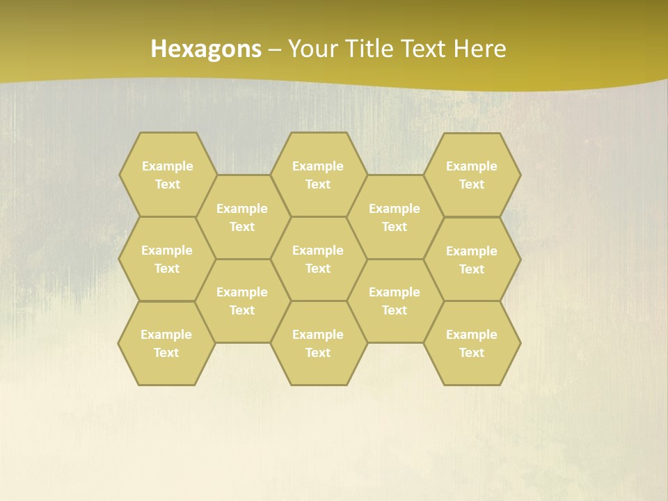 A Green And Yellow Background With Trees In The Background PowerPoint Template