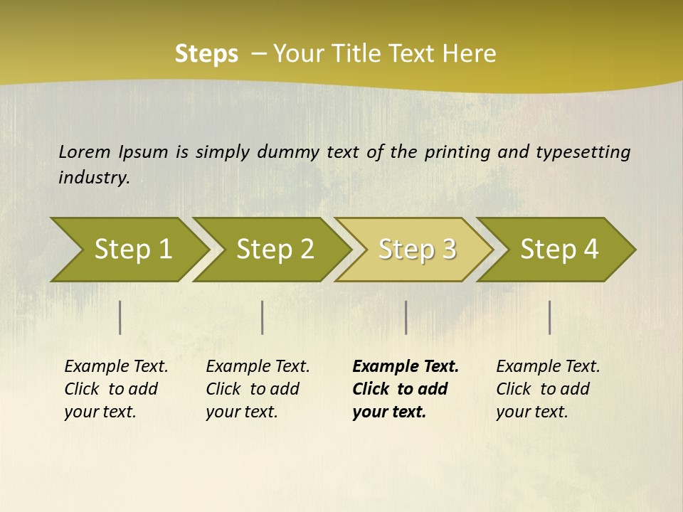 A Green And Yellow Background With Trees In The Background PowerPoint Template