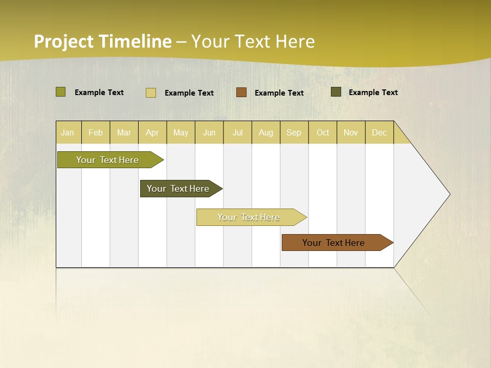 A Green And Yellow Background With Trees In The Background PowerPoint Template