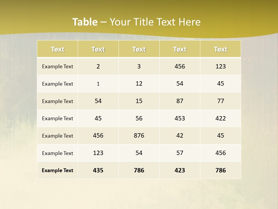 A Green And Yellow Background With Trees In The Background PowerPoint Template