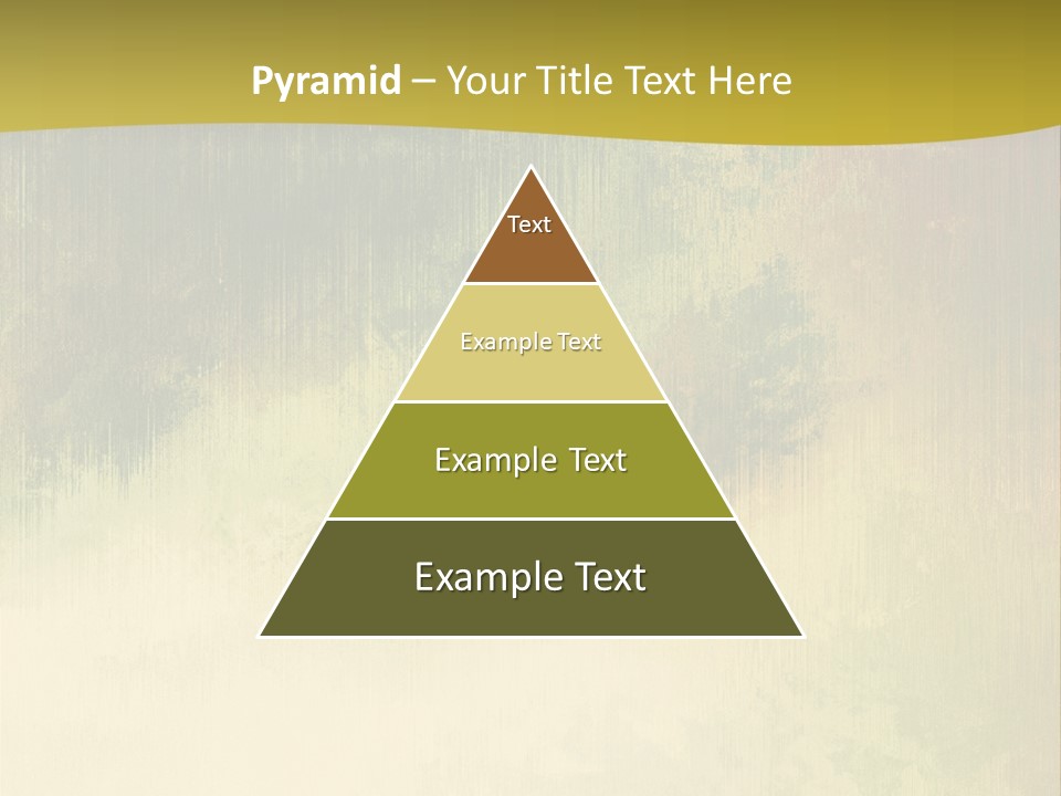 A Green And Yellow Background With Trees In The Background PowerPoint Template