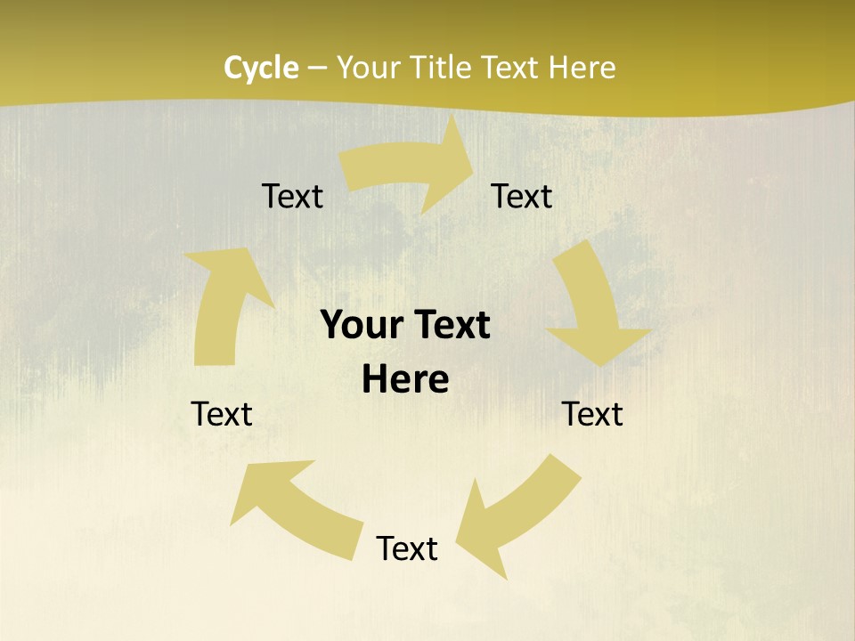 A Green And Yellow Background With Trees In The Background PowerPoint Template