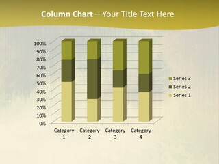 A Green And Yellow Background With Trees In The Background PowerPoint Template