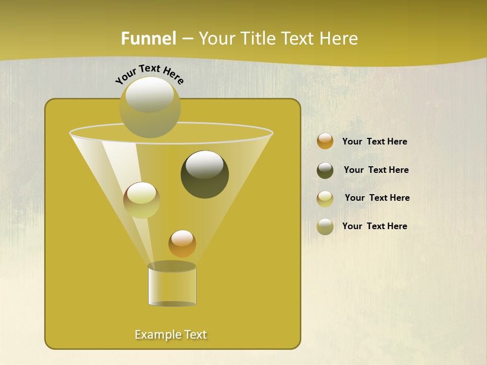 A Green And Yellow Background With Trees In The Background PowerPoint Template