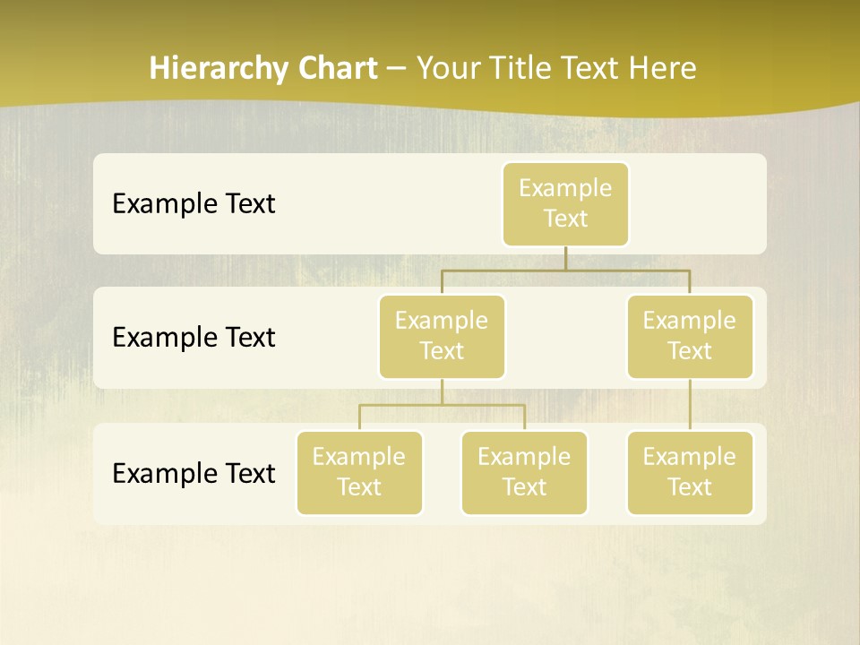 A Green And Yellow Background With Trees In The Background PowerPoint Template