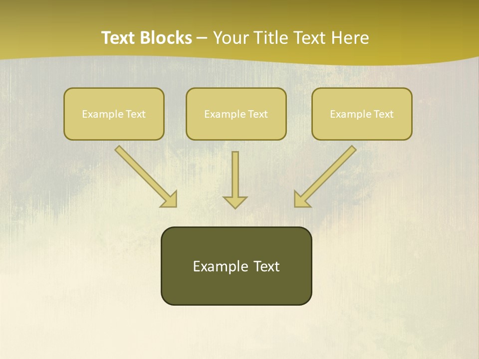 A Green And Yellow Background With Trees In The Background PowerPoint Template