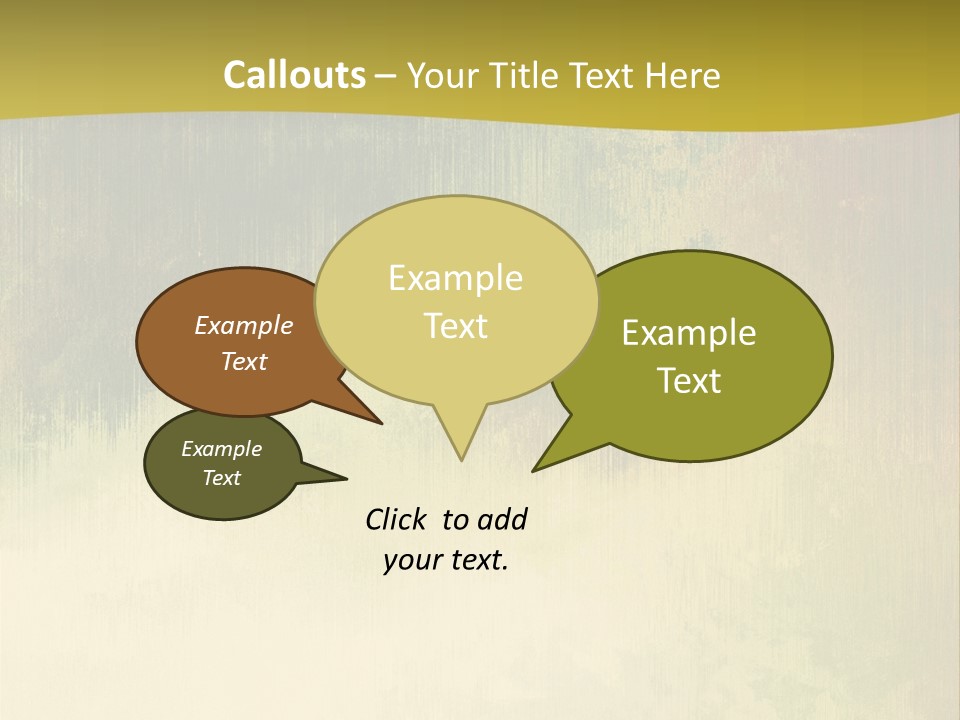A Green And Yellow Background With Trees In The Background PowerPoint Template