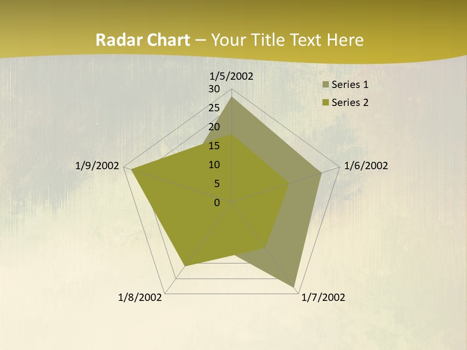A Green And Yellow Background With Trees In The Background PowerPoint Template