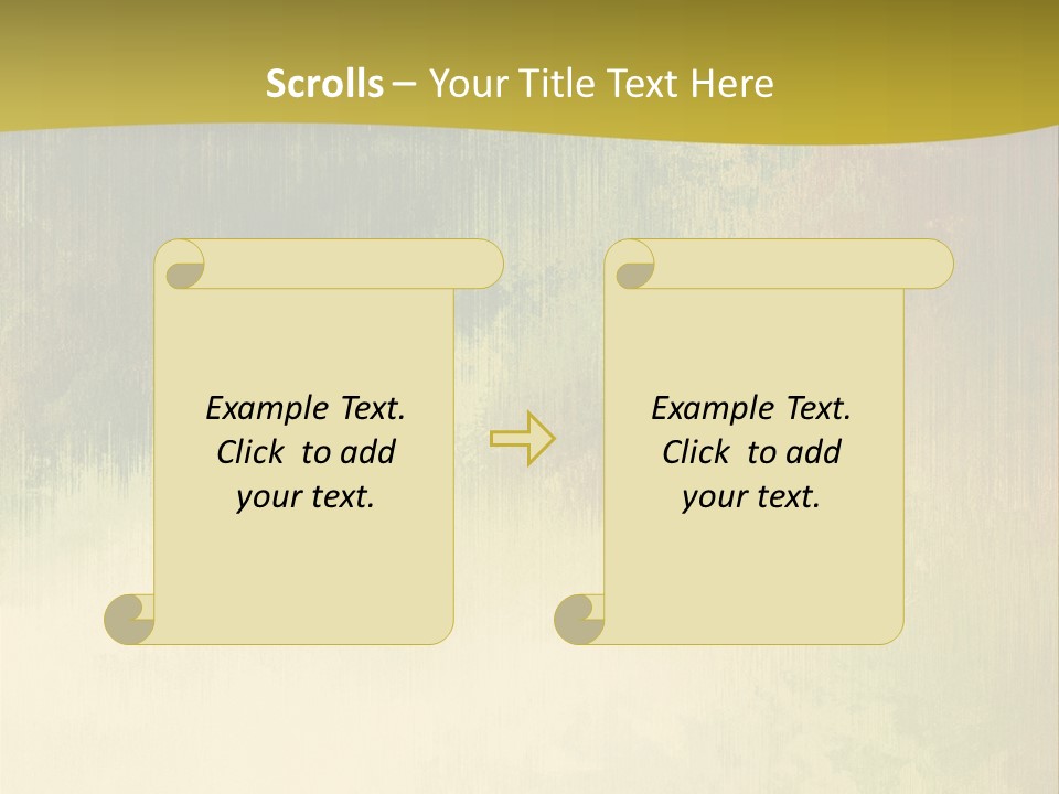 A Green And Yellow Background With Trees In The Background PowerPoint Template