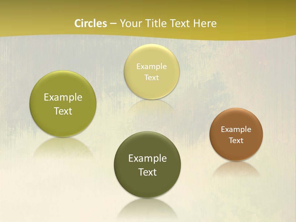 A Green And Yellow Background With Trees In The Background PowerPoint Template