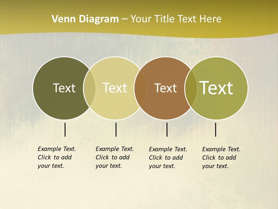 A Green And Yellow Background With Trees In The Background PowerPoint Template