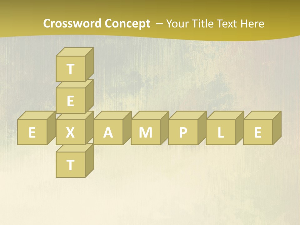 A Green And Yellow Background With Trees In The Background PowerPoint Template