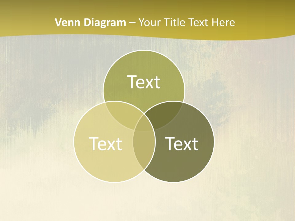 A Green And Yellow Background With Trees In The Background PowerPoint Template