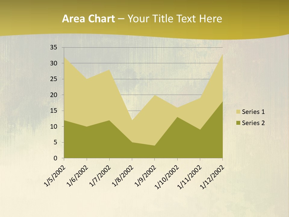 A Green And Yellow Background With Trees In The Background PowerPoint Template