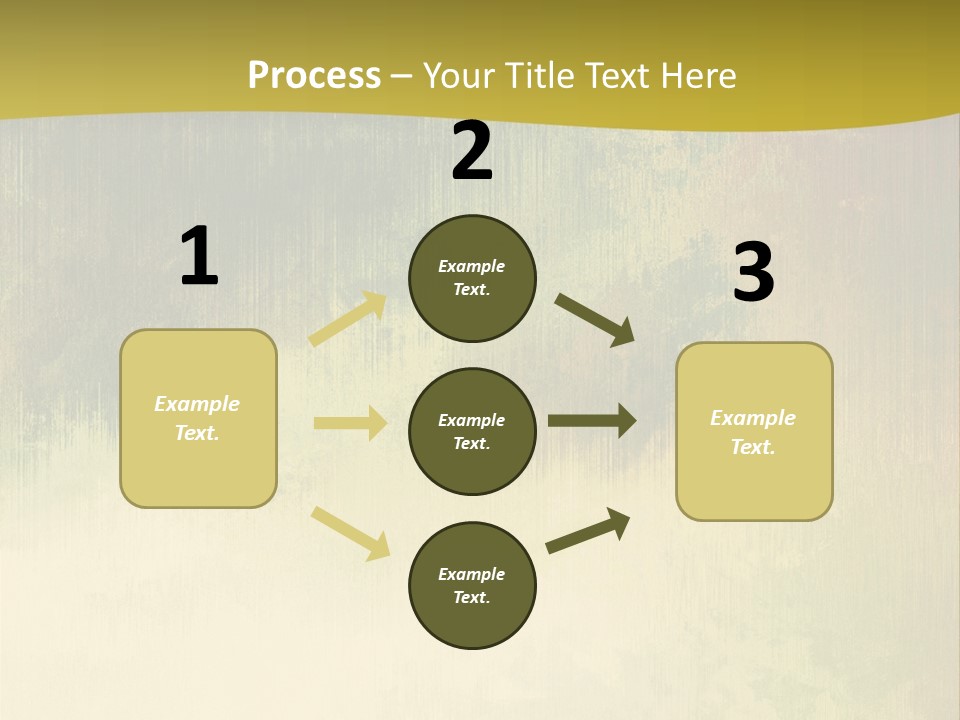 A Green And Yellow Background With Trees In The Background PowerPoint Template