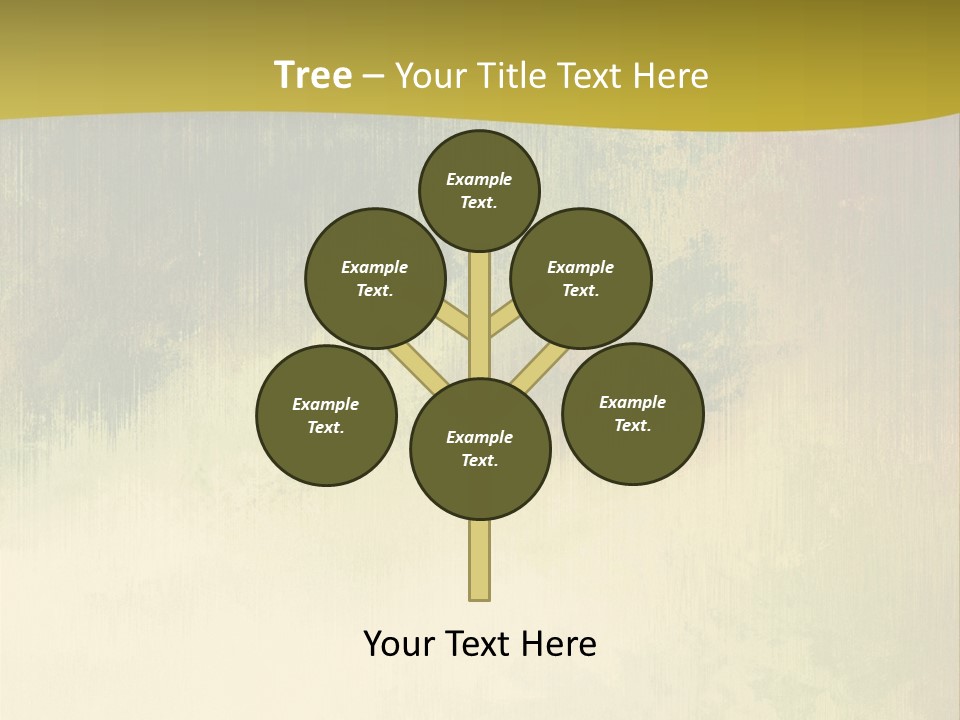 A Green And Yellow Background With Trees In The Background PowerPoint Template