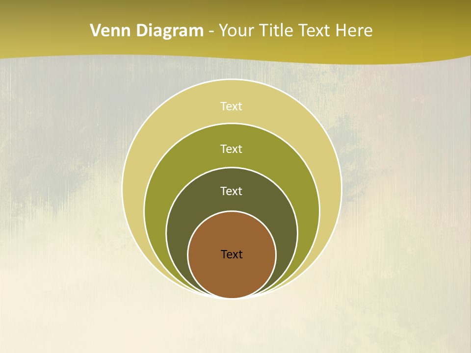 A Green And Yellow Background With Trees In The Background PowerPoint Template