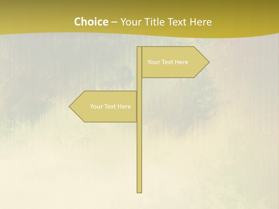 A Green And Yellow Background With Trees In The Background PowerPoint Template